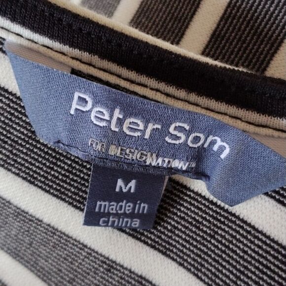 Peter Som Black and White Striped Knit Dress - Picture 7 of 10